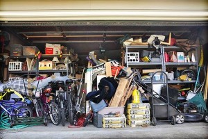 A garage packed with junk!